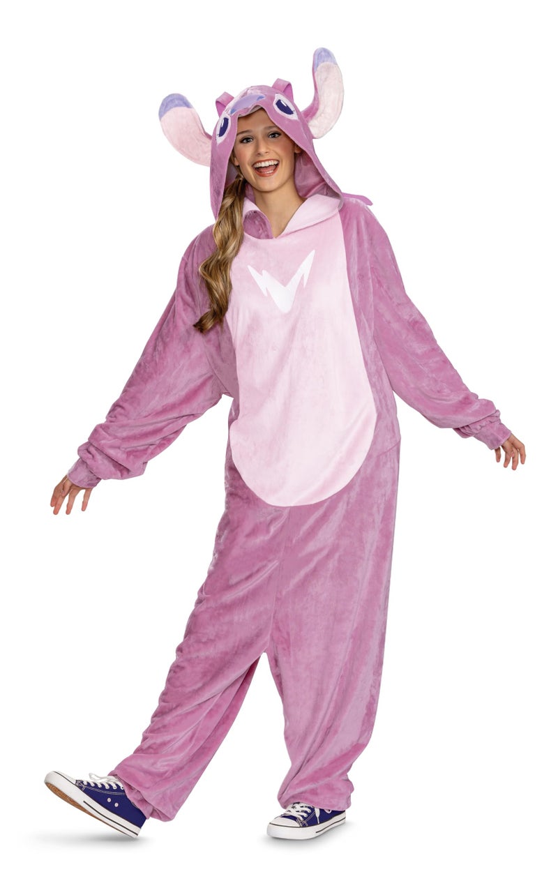 Disguise Angel Adult Jumpsuit Official Lilo and Stitch Character Costume with Hood - Image 2