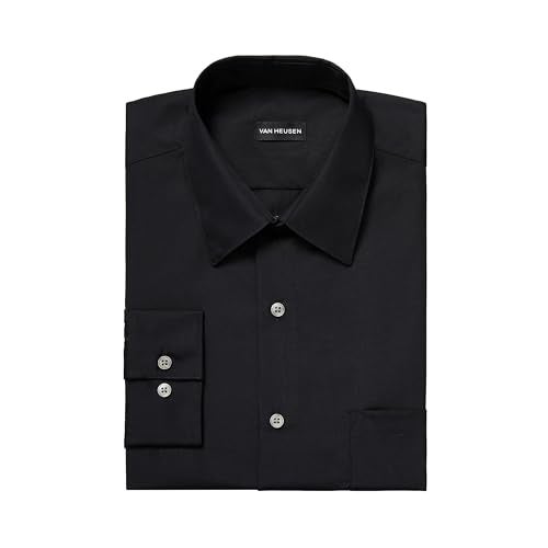 Van Heusen Regular Fit Long Sleeve Dress Shirt BLACK 17.5 Nk 34-35 Sl - Image 3