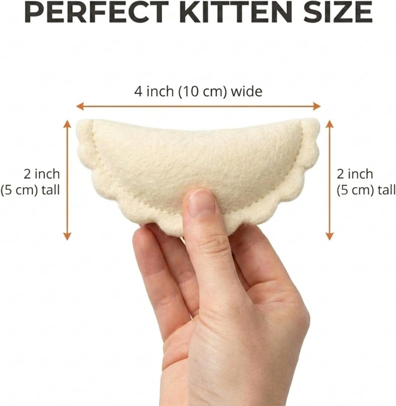 Glaciart One ألعاب قطط من نوع “Glaciart One Wool Dumpling” مع نبات النيبت | تعزز التفاعل وتخفف من الملل، وتشجع القطط على ممارسة الرياضة والاستكشاف واللعب | محشية بأعشاب عضوية تساعد على تهدئة القطط أو تقليل قلقها. - Image 3