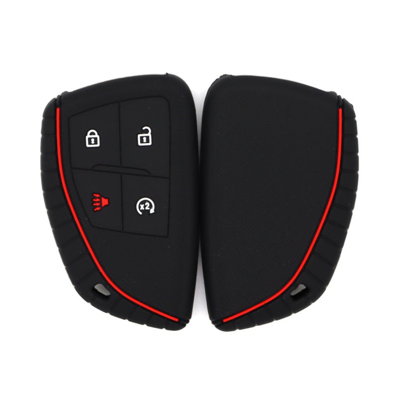4-Button Car Key Cover: Food-Grade Silicone, Fluorescent White Buttons - Wear-Resistant Dustproof Key Fob Cover for 4-Button Car Remote, Night Recognition, Vehicle Key Protection - Image 5