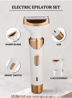 Generic 4-In-1 Multi-Function Hair Removal for Women  Electric Razor For Legs and Underarm  Waterproof Hair Removal Epilator Bikini Trimmer  - Image 2
