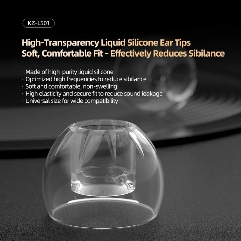 KZ Ear Tips, Soft Silicone Replacement Earbud Tips, 3 Pairs S/m/l, for In-Ear Earphones and True Wireless Earbuds - Image 1