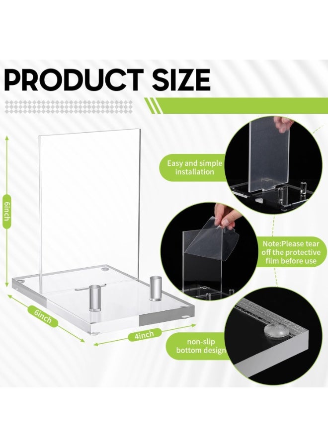 Relex Clear Acrylic Display Stand for Books, Photos, Plates, Artworks, Multi-Purpose Transparent Easel Holder for Picture Frames, Notebooks, Menus, Desk & Shelf Display, Durable, 10x14.5x16.8cm - Image 2