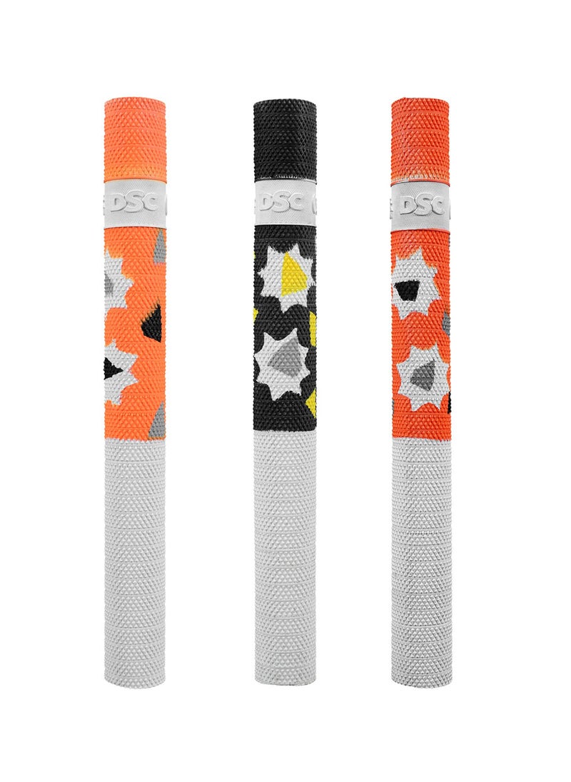 DSC - Speed Camo Flag Cricket Bat Grip (Orange/Grey,Pack of 1) - Image 1