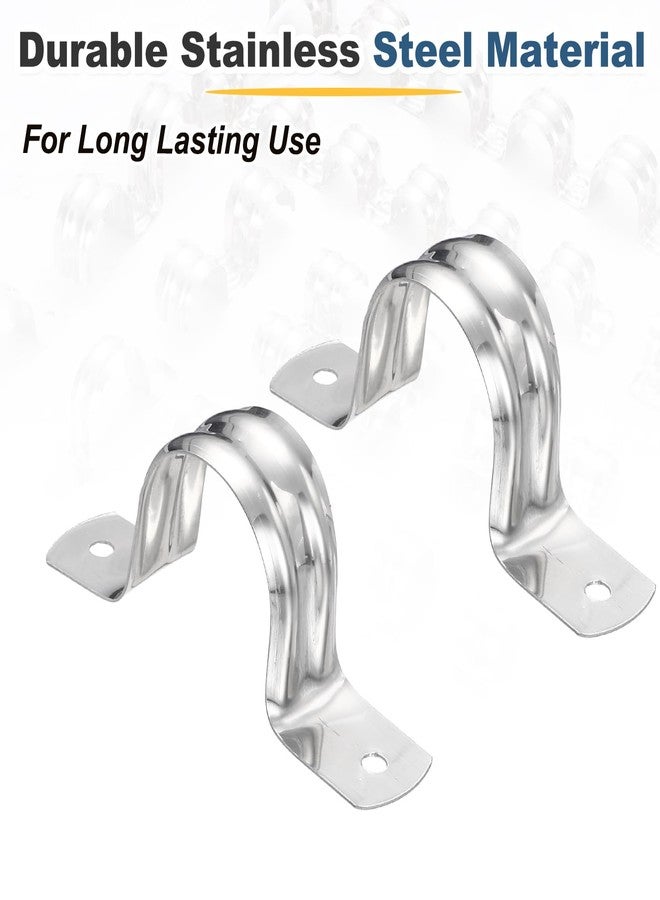 ميكسينيتي مشبك أنابيب MECCANIXITY 26 قطعة 1 بوصة 25 مم، حزام أنابيب من الفولاذ المقاوم للصدأ بفتحة واحدة، حامل على شكل حرف U مزدوج الشريط، مشبك أنابيب معدني صلب لتثبيت الأنابيب وتركيب أسلاك الأنابيب - Image 3