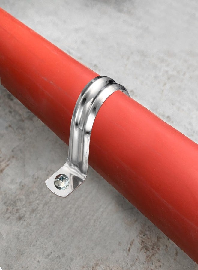 ميكسينيتي مشبك أنابيب MECCANIXITY 26 قطعة 1 بوصة 25 مم، حزام أنابيب من الفولاذ المقاوم للصدأ بفتحة واحدة، حامل على شكل حرف U مزدوج الشريط، مشبك أنابيب معدني صلب لتثبيت الأنابيب وتركيب أسلاك الأنابيب - Image 5