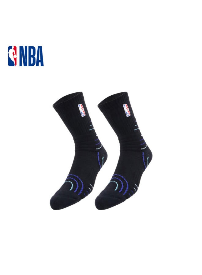 Nba Men's Casual Sports Socks High Tube Cotton Socks Running Autumn Thick Terry Basketball Socks 3 Pairs - Image 3