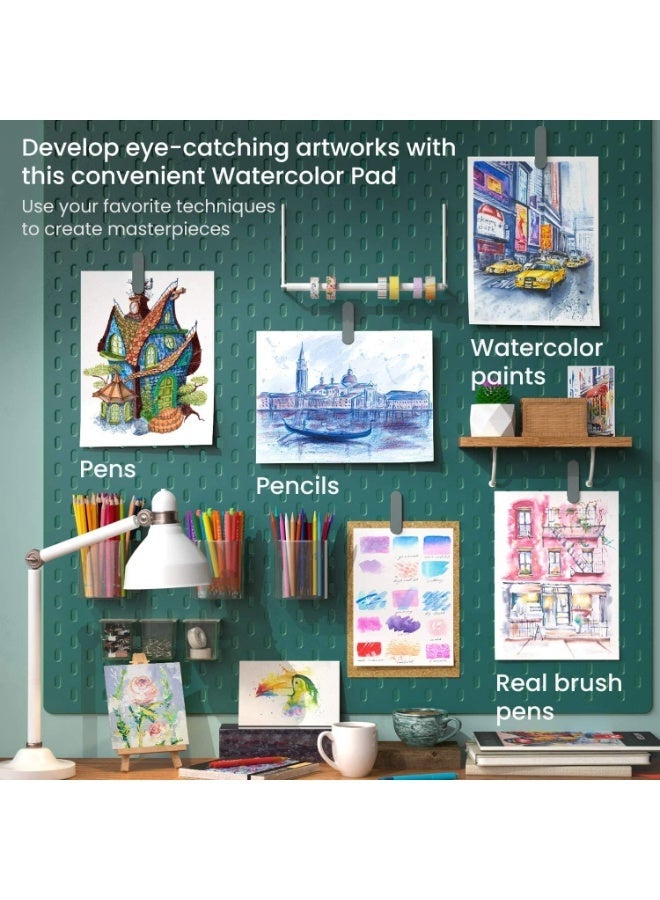 THE PRO BRO A4 Watercolor Paper 300 GSM | 20 Sheets | Cold Press Sketchbook for Painting & Drawing - Image 4