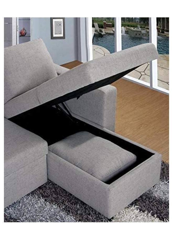 SULSHA MODERN L Shape Corner Sofa Grey, Sofa CumBed  - Image 4