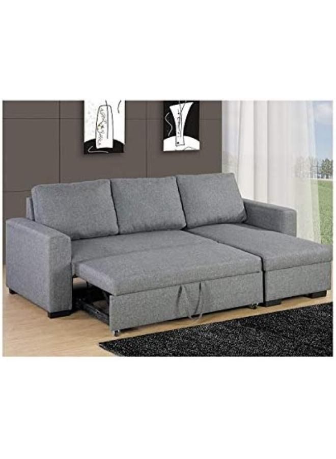 SULSHA MODERN L Shape Corner Sofa Grey, Sofa CumBed  - Image 2