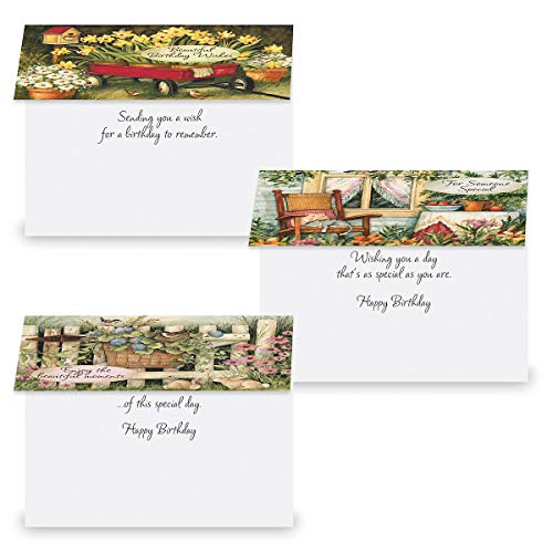 Current by Susan Winget Happy Birthday Greeting Card Set - Value Pack of 20 Cards With White Envelopes, 10 Designs, Large 5" x 7" Assortment - Image 4