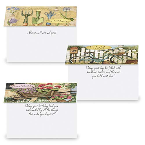 Current by Susan Winget Happy Birthday Greeting Card Set - Value Pack of 20 Cards With White Envelopes, 10 Designs, Large 5" x 7" Assortment - Image 2