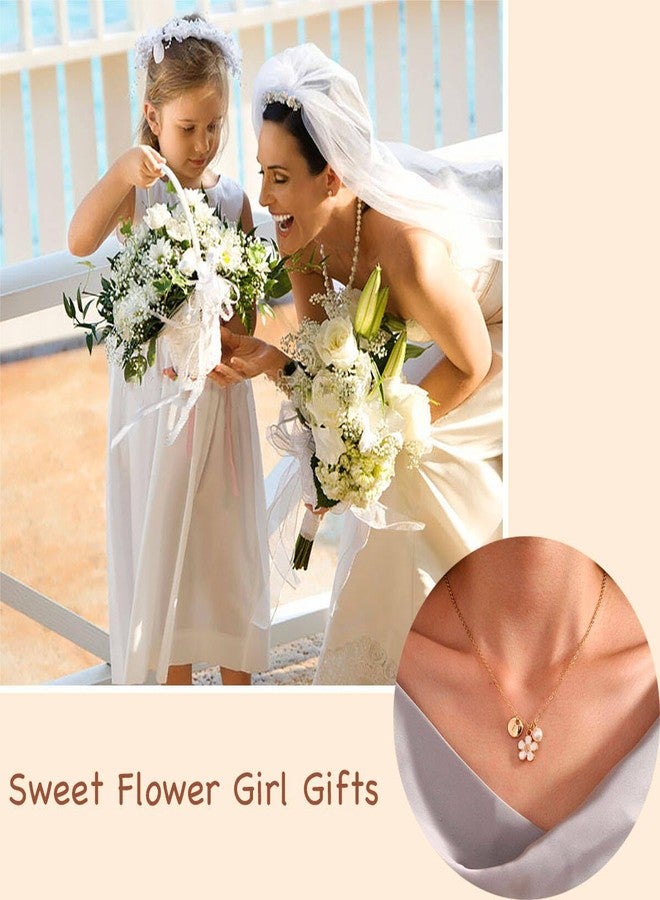 ENASAL Initial Flower Girl Proposal Gift,Will You Be My Flower Girl Gift,Thank You for Being Our Flower Girl Necklace （A） - Image 5