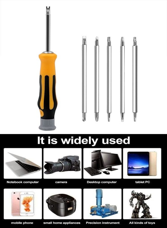 HOJI Multi Purpose Professional 6 in 1 Screwdriver Toolkit with S2 Steel Bits, 2 sides - Total 12 types Repair Tool Kit for Laptop,Smartphone,Phone,Camera and Other Etc. - Image 3