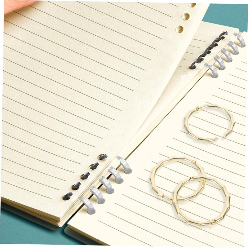 Metal Binder Tool 7 Pcs Loose Leaf Binding For School Office Home Sturdy Lightweight - Image 5