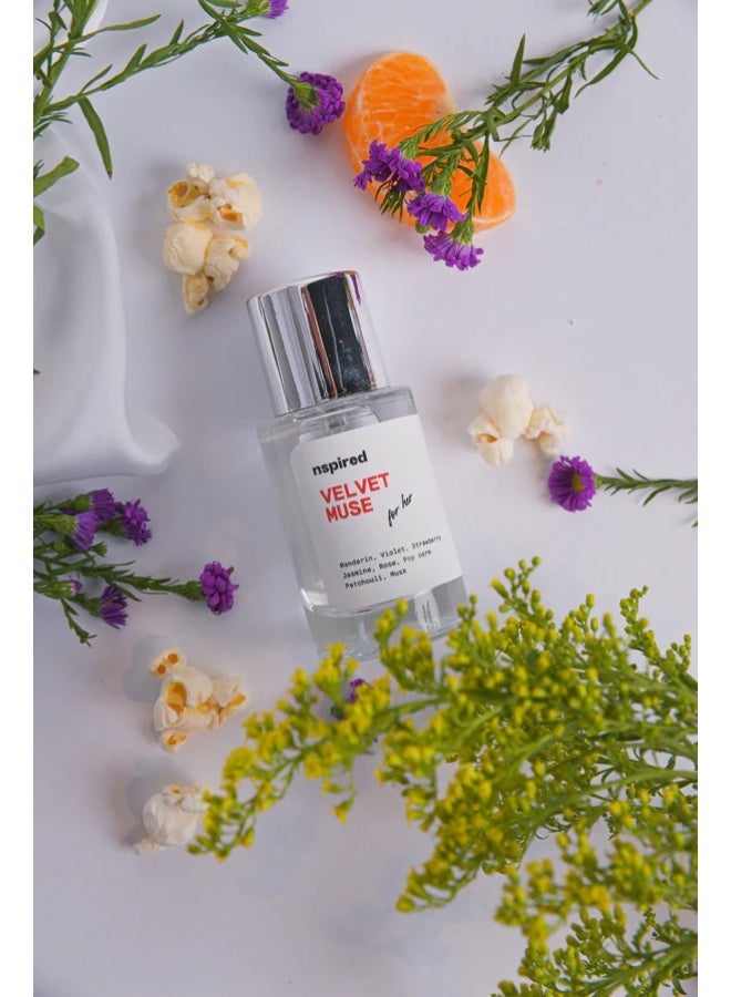 Nspired Beauty Velvet Muse EDT for Women – Fruity Floral Long Lasting Perfume - Image 1