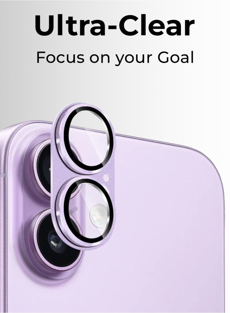جلاسولوجي iPhone 17 Camera Lens Protector Ultra HD Clarity Anti Scratch No Residue Easy Install Ultra Thin Design Case-Friendly Precise Fit Purple - Image 4
