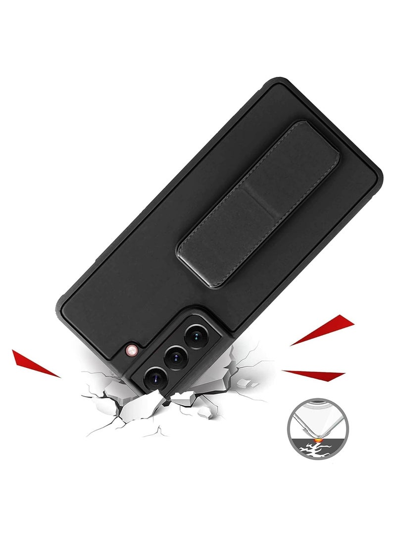 دينكس غطاء حماية لهاتف سامسونج جالكسي S25 بلس مع حامل مغناطيسي للسيارة وحامل، وحزام يد رأسي وأفقي من السيليكون الفاخر وقبضة مع حامل متعدد لهاتف سامسونج جالكسي S25 بلس (أسود) - Image 3