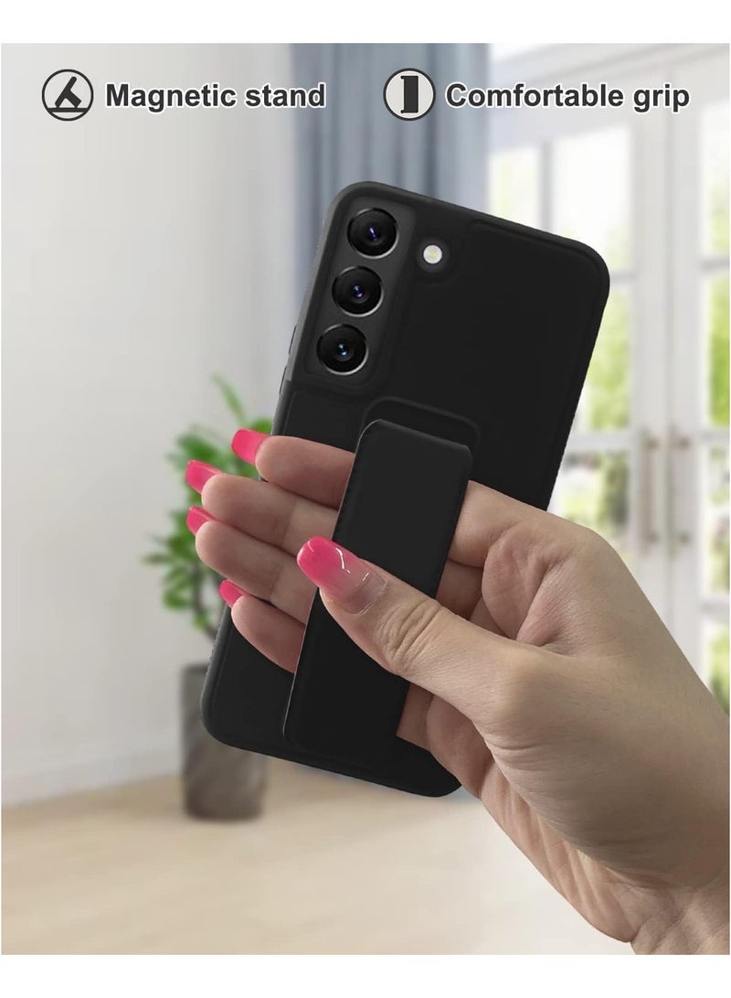 دينكس غطاء حماية لهاتف سامسونج جالكسي S25 بلس مع حامل مغناطيسي للسيارة وحامل، وحزام يد رأسي وأفقي من السيليكون الفاخر وقبضة مع حامل متعدد لهاتف سامسونج جالكسي S25 بلس (أسود) - Image 5