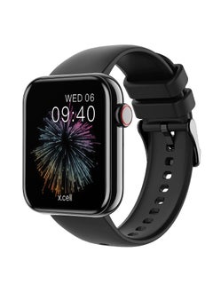 Xcell Xcell G6 Music Smart watch,Arabic Interface, Heart Rate,Blood Pressure,Oxygen Level Monitoring, Receive & Make Calls,Water Resistance: IP67, 1 Week Battery life, Compatibility:IOS/Android-Black  - Image 1