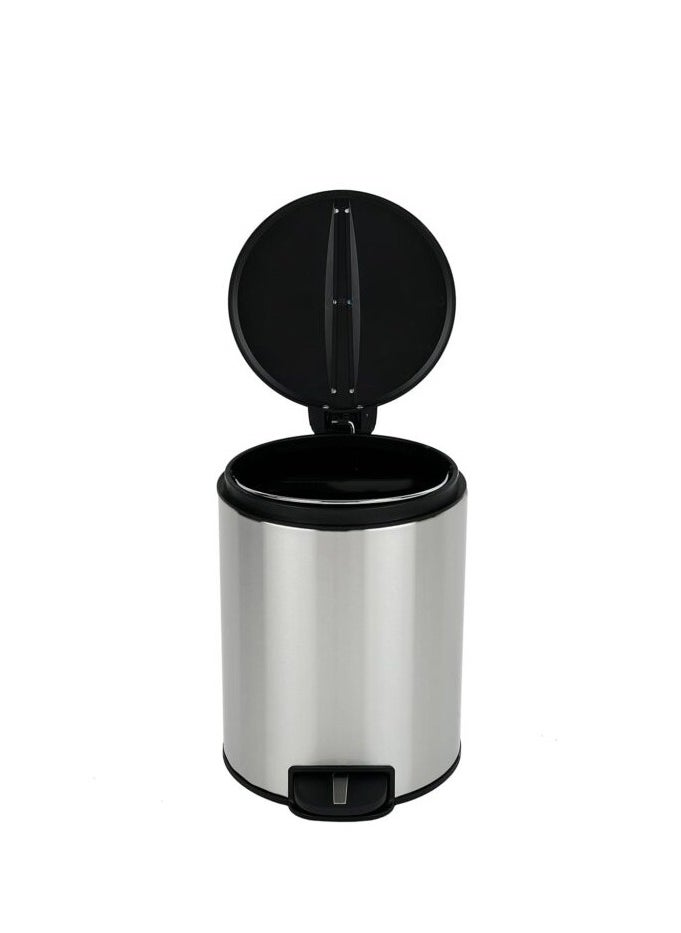 EKO NOVA SERIES | Brushed Stainless Steel Finish | Soft-Closing | Fingerprint-Resistant | Step Trash Bin | Small | 5L  - Image 2