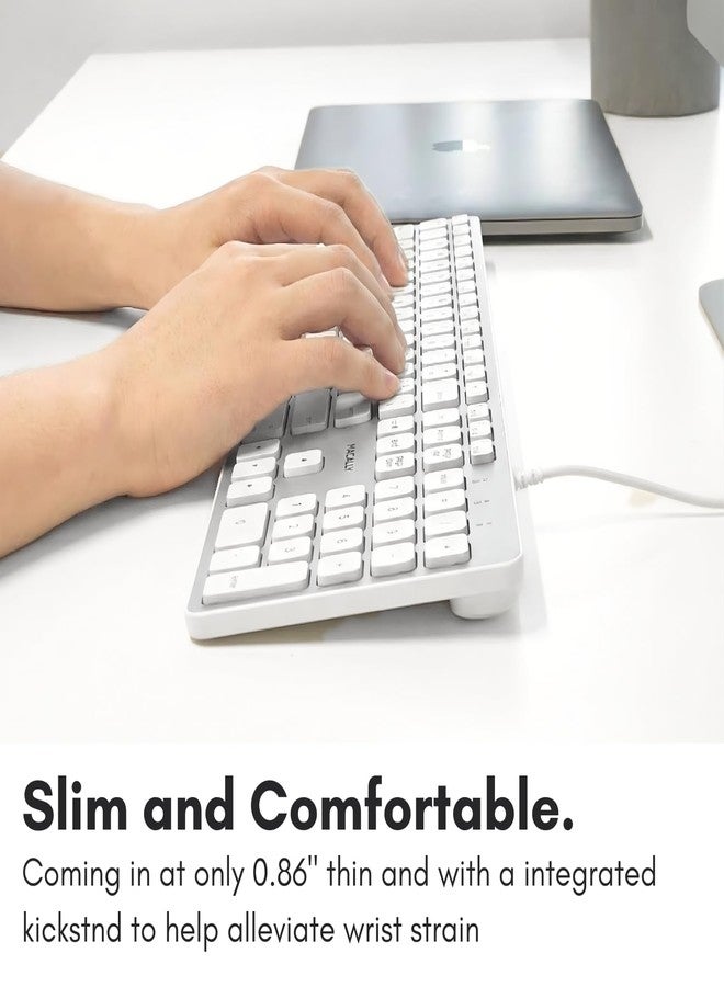 Macally Backlit Wired Keyboard for Mac | Compatible Apple Keyboard with Numeric Keypad | Comfortable All Day Typing USB Keyboard for MacBook Pro/Air, iMac, Mac Mini/Pro - Image 5