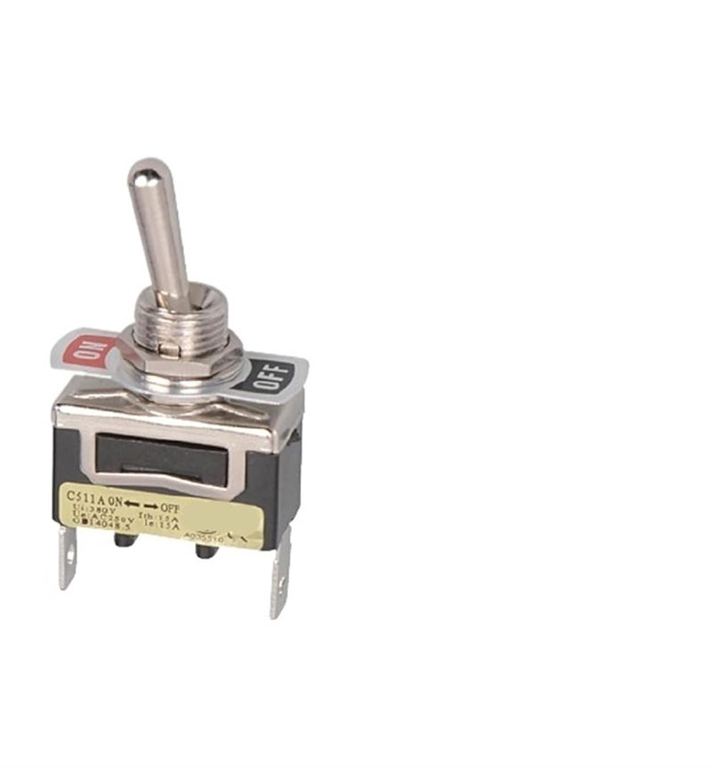 مفتاح تبديل أحادي القطب أحادي الاتجاه SPST تشغيل/إيقاف مع طرف توصيل على شكل لسان قطعة واحدة - Image 1