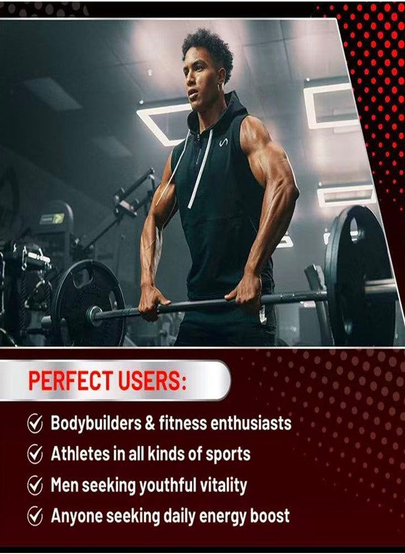 Wins Town - Gummies for Men Advanced Strength Formula with 3600MG Boost Energy Stamina and Vitality Male Wellness and Endurance Supplement Gummies for Daily Support - Image 1