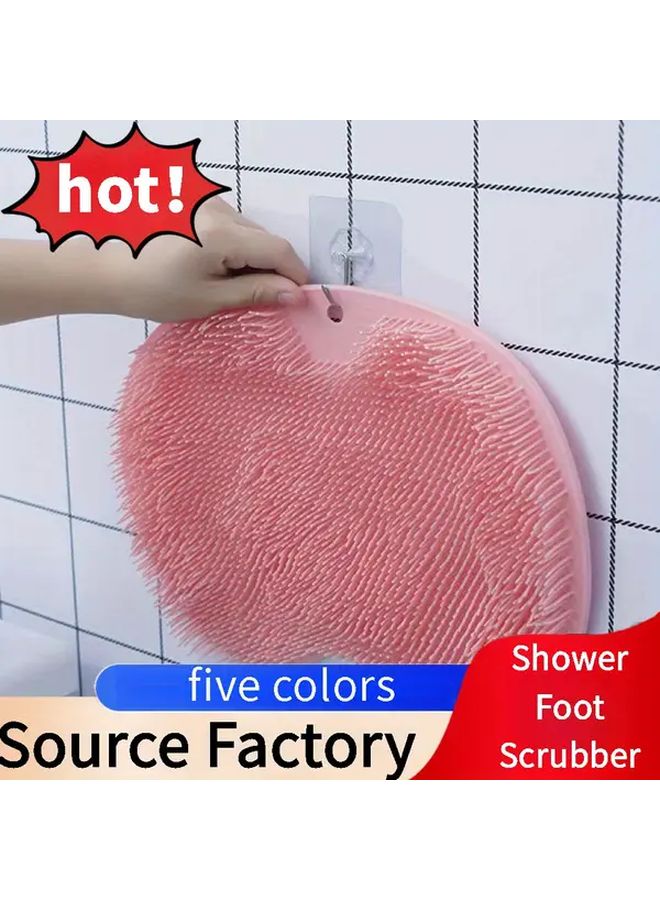 Yellow Back And Foot Shower Scrubber For Full Body Exfoliation Massage Non Slip Bathroom Foot Brush Soaking Mat - Image 1