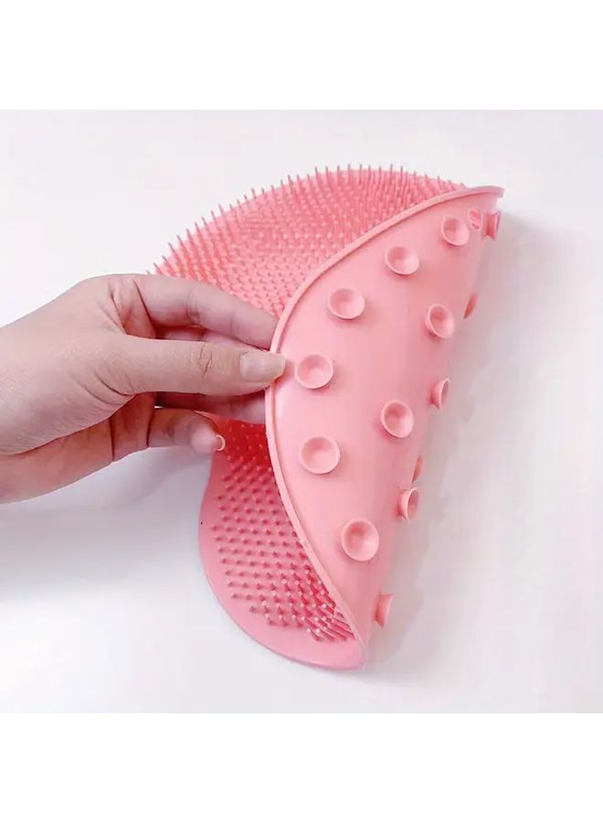 Yellow Back And Foot Shower Scrubber For Full Body Exfoliation Massage Non Slip Bathroom Foot Brush Soaking Mat - Image 4