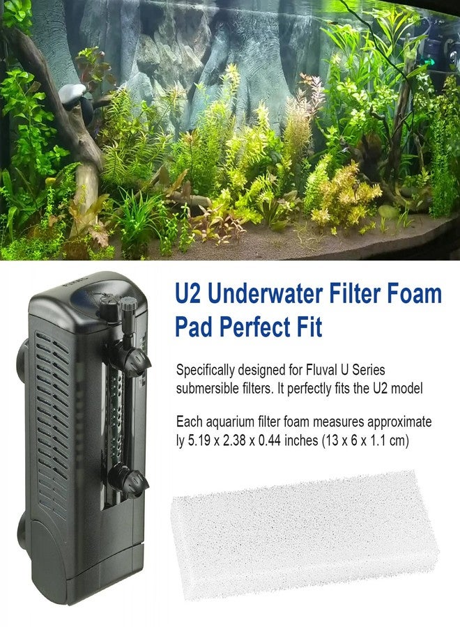 HCLSY 4 Pcs Filter Foam Pad Compatible with Fluval U2 Underwater, Underwater Sponge Aquarium Underwater Filter, U2 Filter Replacement for Aquarium Fish Tank Filters - Image 2
