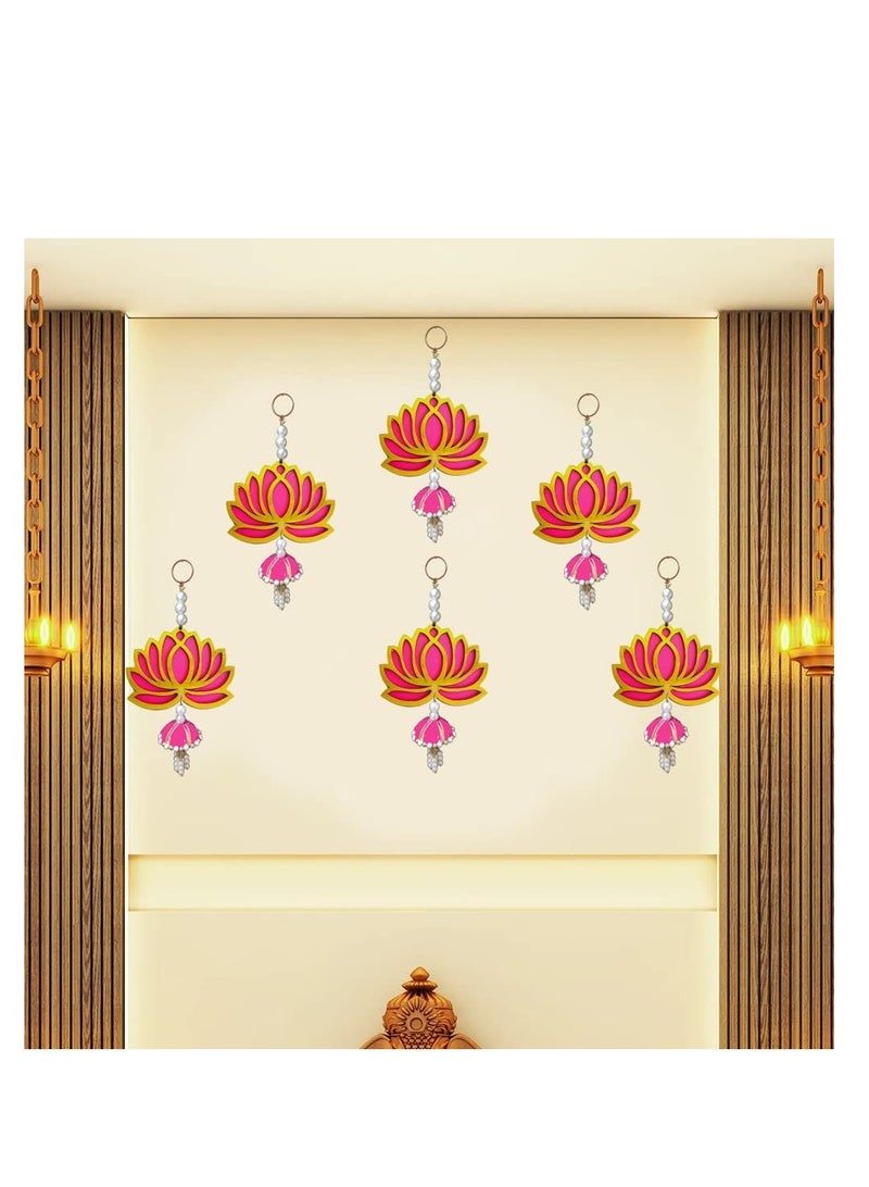 Wall Decor Lotus Hanging For Home Decor 6Pcs  - Image 1