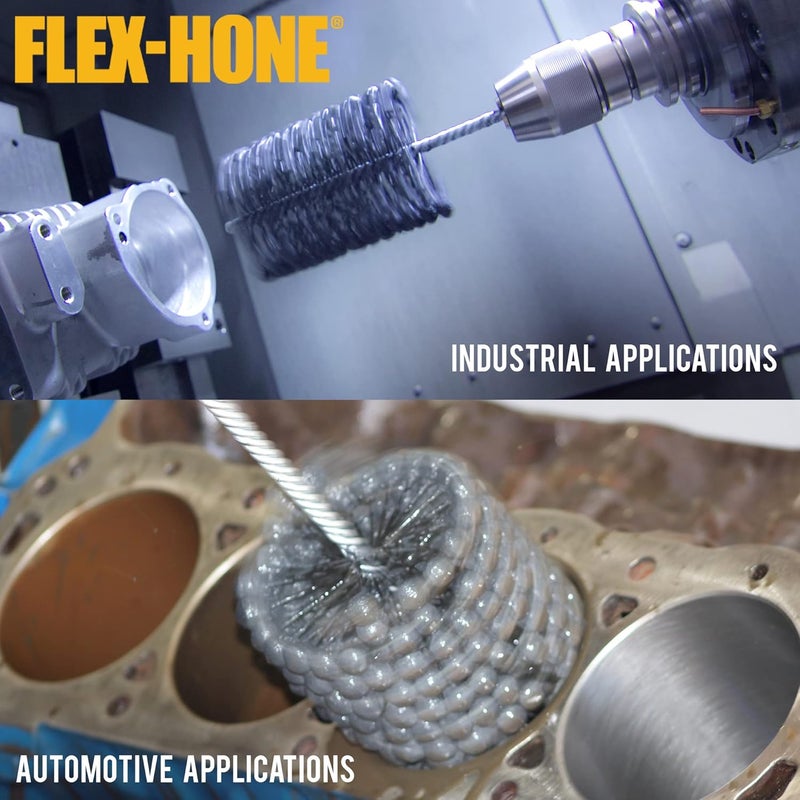 Flex-Hone Brush Research GBD40024 ®, 4" (101mm) Diameter, 240 Grit, Silicon Carbide, For Mild Steel, Stainless Steel Cast Iron and Softer Ferrous Materials - Image 3