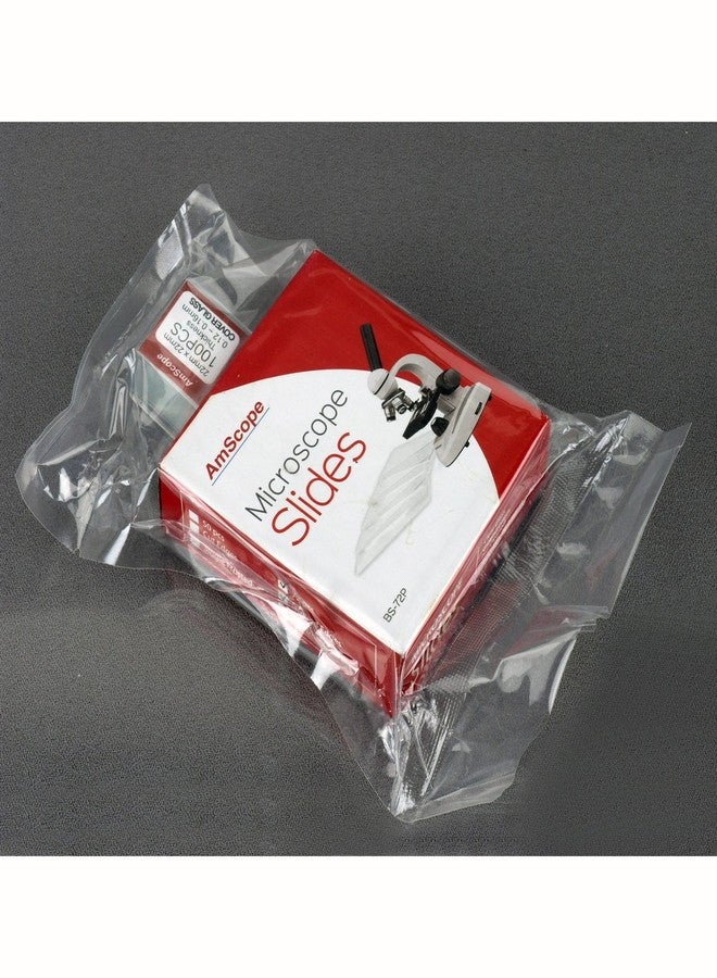 AmScope PS25-BSC12-72P100S22 25 Piece Microscope Prepared Slides, 72 Piece Pre-Cleaned Blank Plate Slides, 12 Piece Single Depression Concave Slides and 100 Piece Coverslips - Image 3