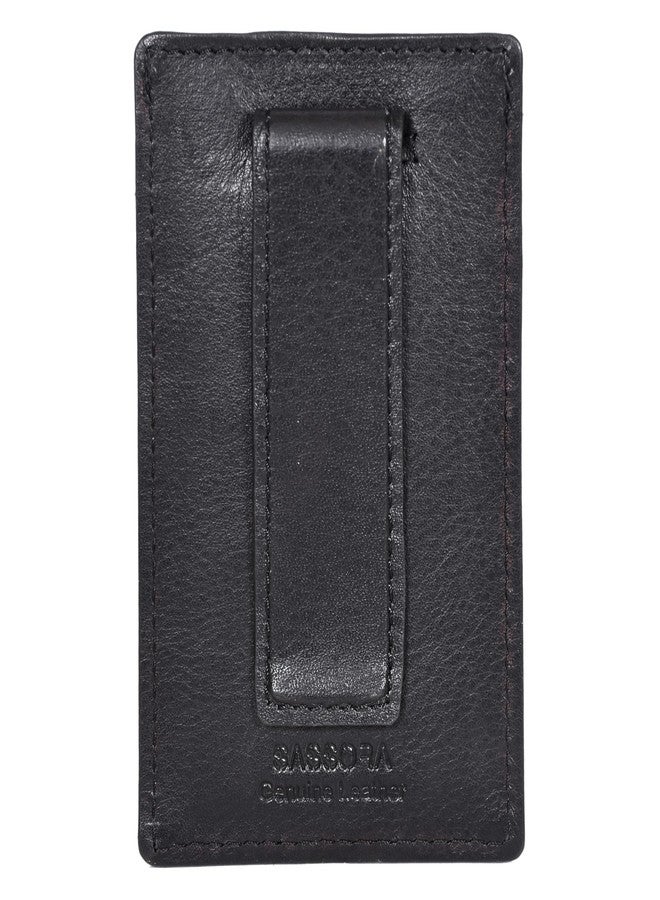 Sassora Premium Genuine Leather Unisex RFID Money Clip - Image 5