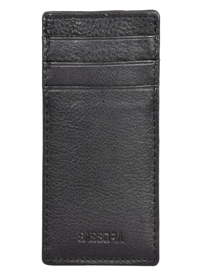 Sassora Premium Genuine Leather Unisex RFID Money Clip - Image 1