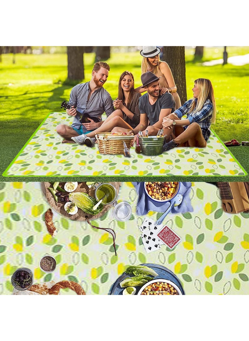 Jourvent Extra Large Picnic Outdoor Blanket, 200*200cm Waterproof Foldable Blankets Gingham Picnic Mat for Beach, Camping Grass Lawn Park Accessories Cute Couple Gifts(4-8) People  - Image 5