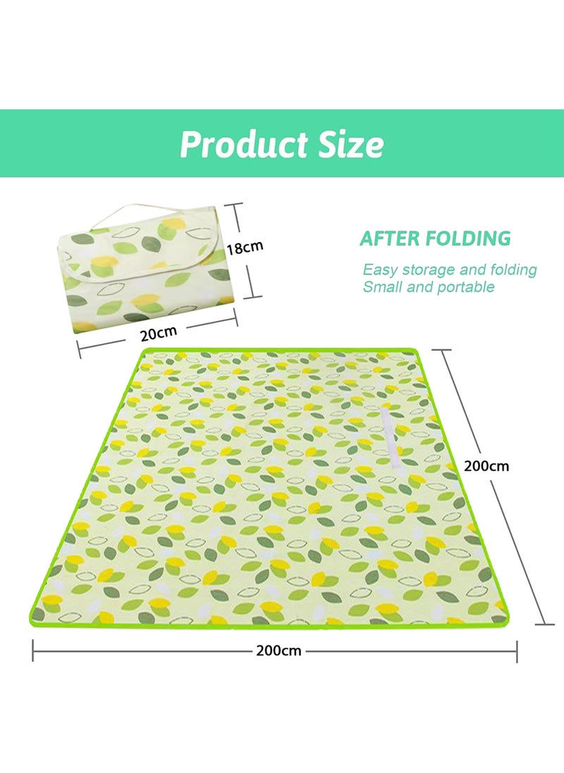 Jourvent Extra Large Picnic Outdoor Blanket, 200*200cm Waterproof Foldable Blankets Gingham Picnic Mat for Beach, Camping Grass Lawn Park Accessories Cute Couple Gifts(4-8) People  - Image 3