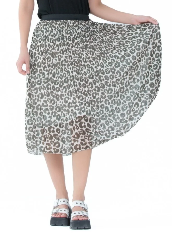 هايليز Animal Print Midi Skirt