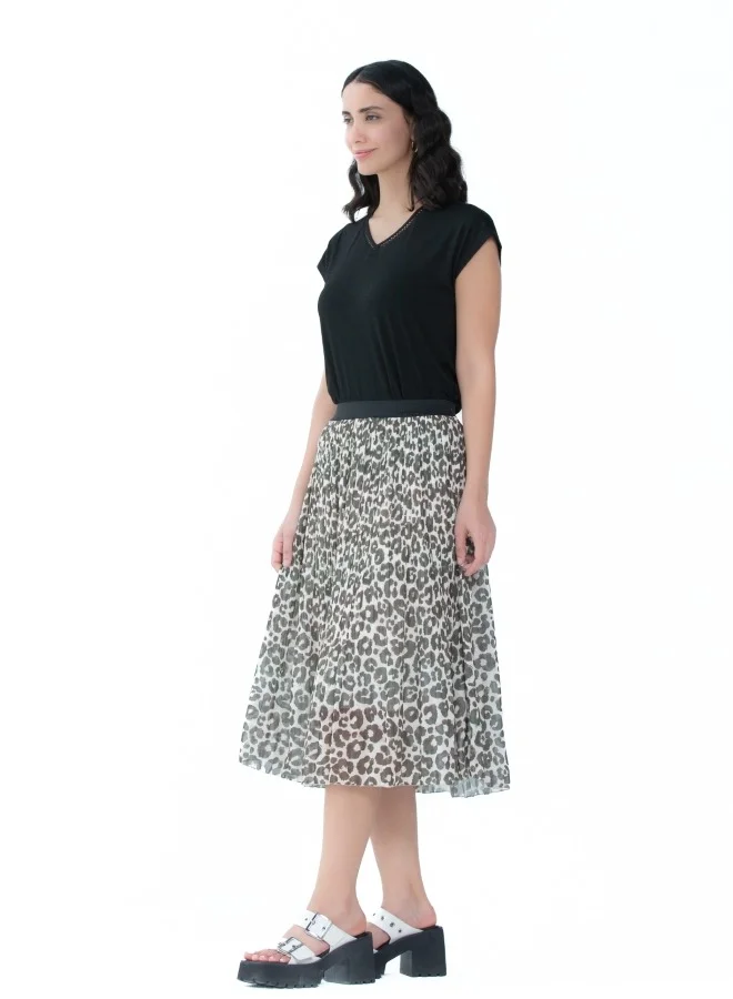 هايليز Animal Print Midi Skirt