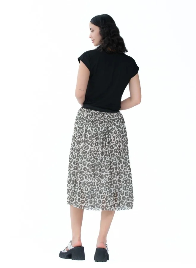 هايليز Animal Print Midi Skirt