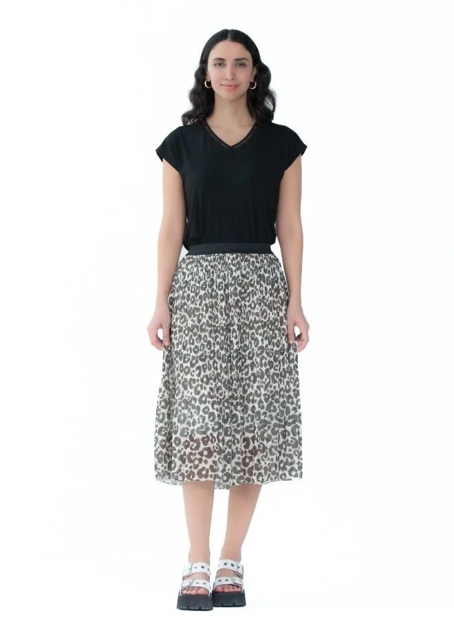 هايليز Animal Print Midi Skirt