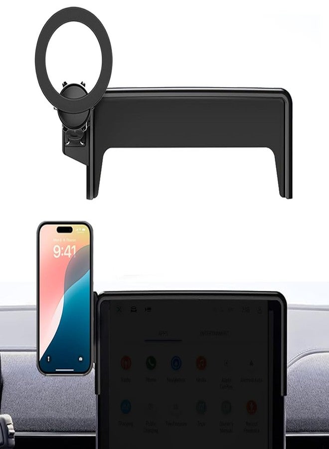 Hesanzol Car Phone Holder for 2021-2024 2025 Ford Mustang Mach-E 15.5-Inch Touchscreen, Cell Phone Mount Compatible with MagSafe - Image 1