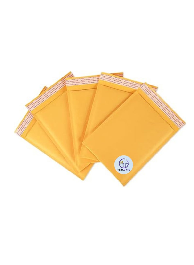 Terabyte Bubble Envelopes Bags 240MM X 340MM (10 INCH-14 INCH) Kraft Paper Bubble Envelopes Bags Padded Mailers Shipping Envelopes Self Seal for Packaging 5pcs - Image 1