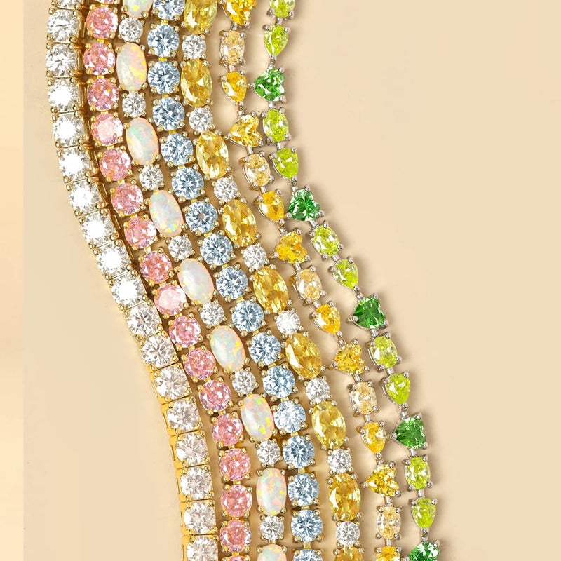 Fancime Birthstone Bracelets Sterling Silver Tennis Bracelets Charm Fine Jewelry Christmas Gifts for Women 7" - Image 3