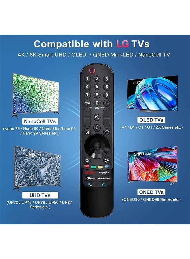 Alex Magic Remote for LG Smart TV Remote Control Replacement with Pointer and Voice Function Compatible with LG 2021/2022/2023 UHD OLED QNED NanoCell 4K 8K Smart TV - Image 3