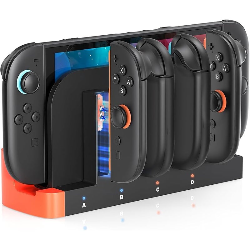 Controller Charger for Swit-ch 2, Dual-Direction Charging, Dockable Charging Dock for Ninten/do Swit-ch 2, Joy-con 2 with LED Indicator, Fast Magnetic Charger, NS 2 Charge Dock Overcharge Protection - Image 1