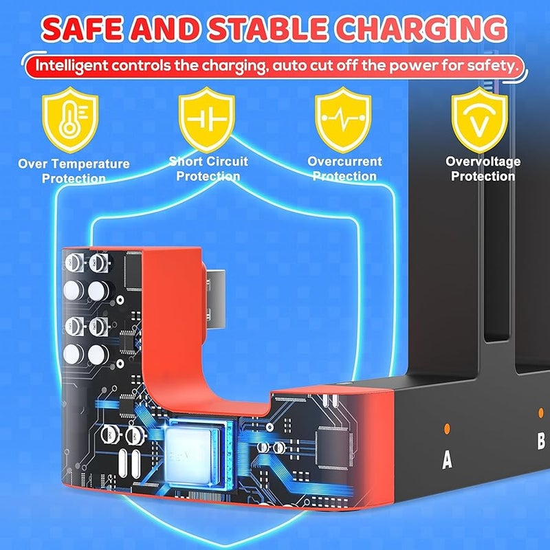 Controller Charger for Swit-ch 2, Dual-Direction Charging, Dockable Charging Dock for Ninten/do Swit-ch 2, Joy-con 2 with LED Indicator, Fast Magnetic Charger, NS 2 Charge Dock Overcharge Protection - Image 5