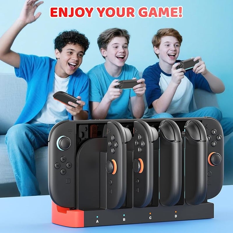 Controller Charger for Swit-ch 2, Dual-Direction Charging, Dockable Charging Dock for Ninten/do Swit-ch 2, Joy-con 2 with LED Indicator, Fast Magnetic Charger, NS 2 Charge Dock Overcharge Protection - Image 2