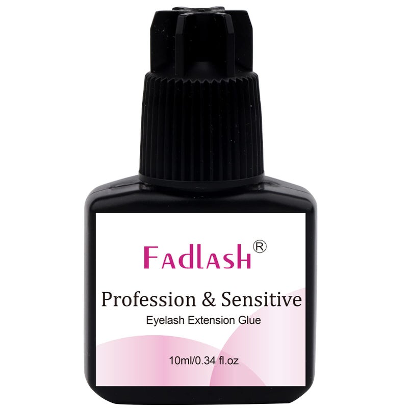 Extra Strong Lash Glue 10ml  1 Sec Drying Time 8 Weeks Retention  Black Adhesive for Eyelash Extensions  Professional Use Only